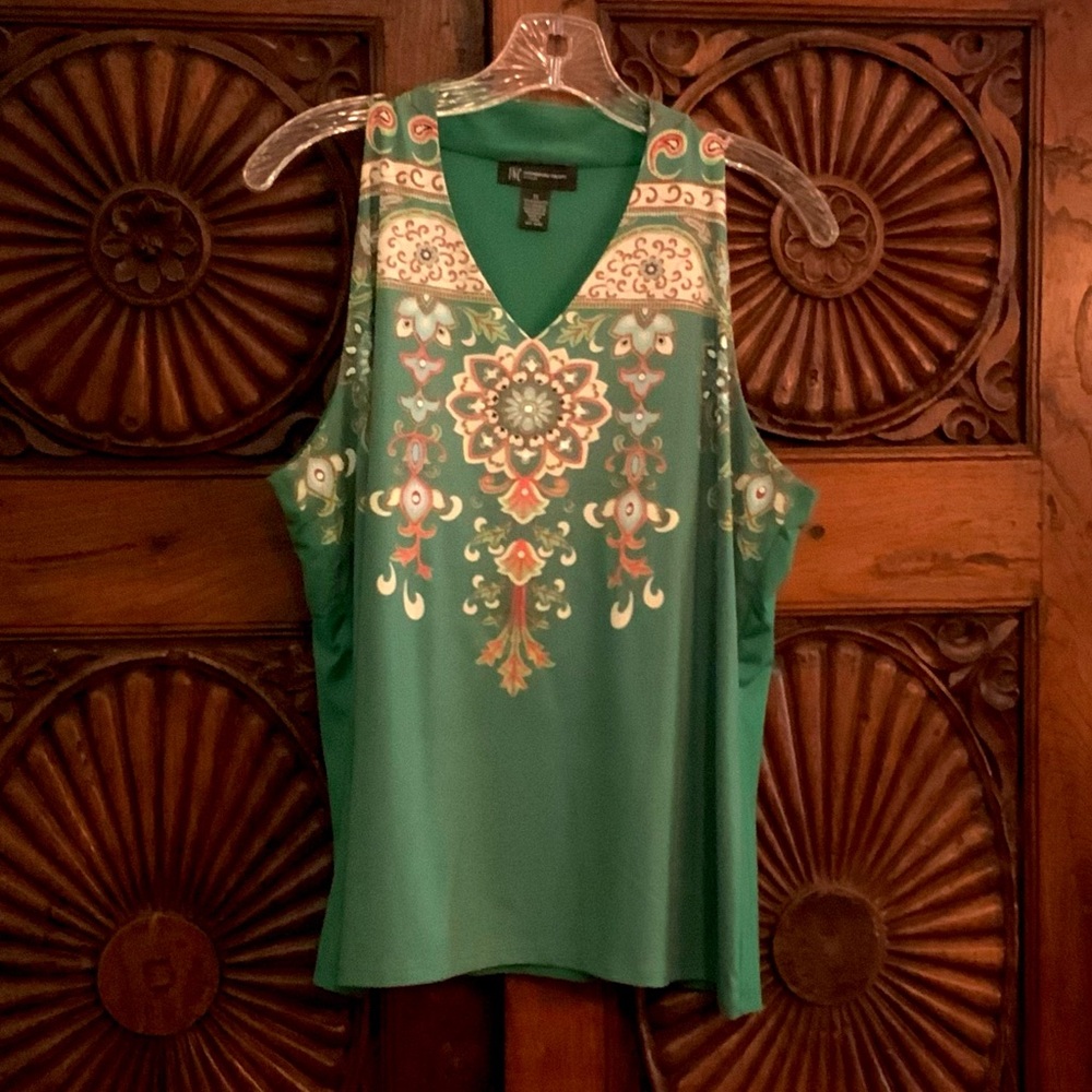 Boho Chic Green INC Sleeveless Top